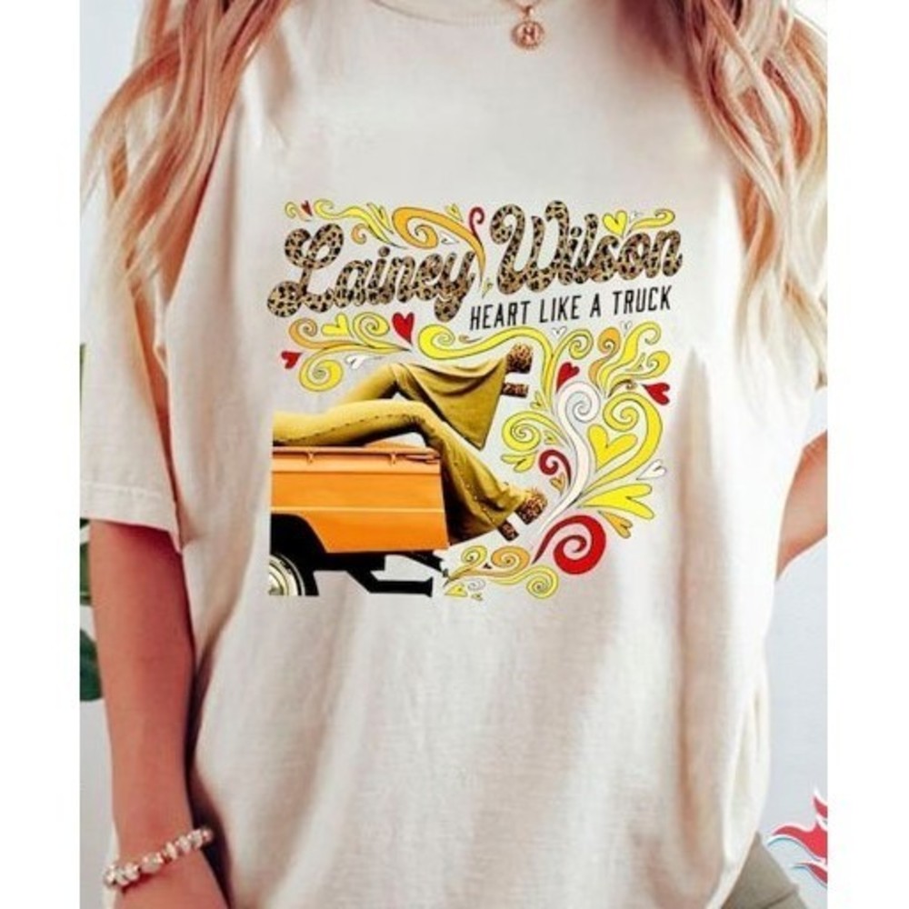 Lainey Wilson Heart Like A Truck Cowboy Unisex Shirt Gift For Fan